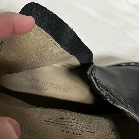 Banana Republic Black Zip Boots with Strap and Buckle - Picture 4 of 9